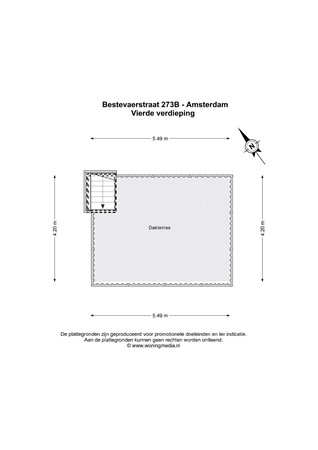 Floor plan - Bestevâerstraat 273B, 1055 TP Amsterdam 